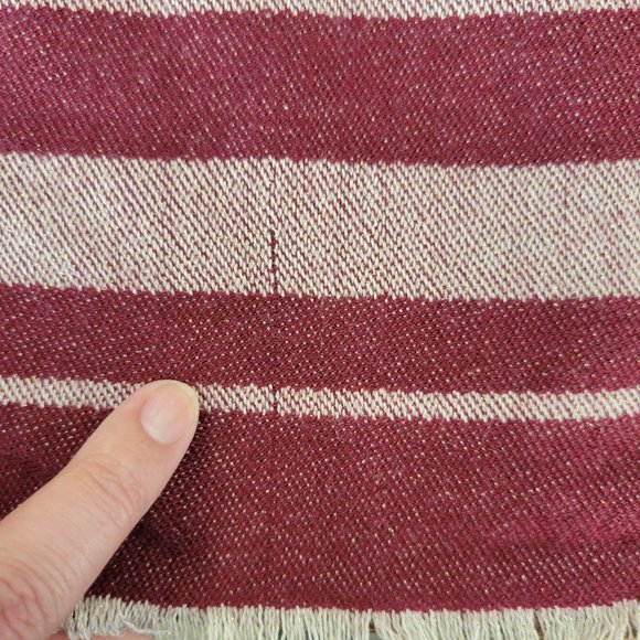 CHANEL: Burgundy, "CC" Logo Cashmere/Silk Scarf mw - Picture 13 of 13